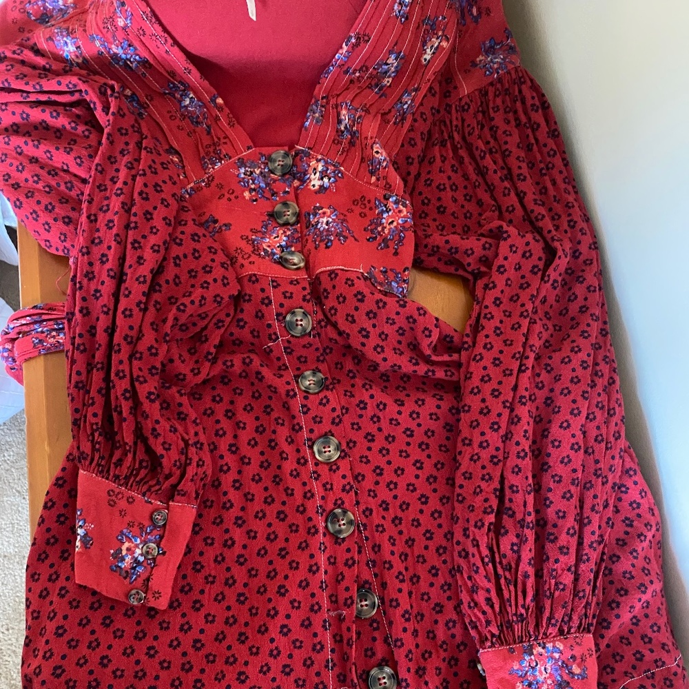 Free People tie mini dress